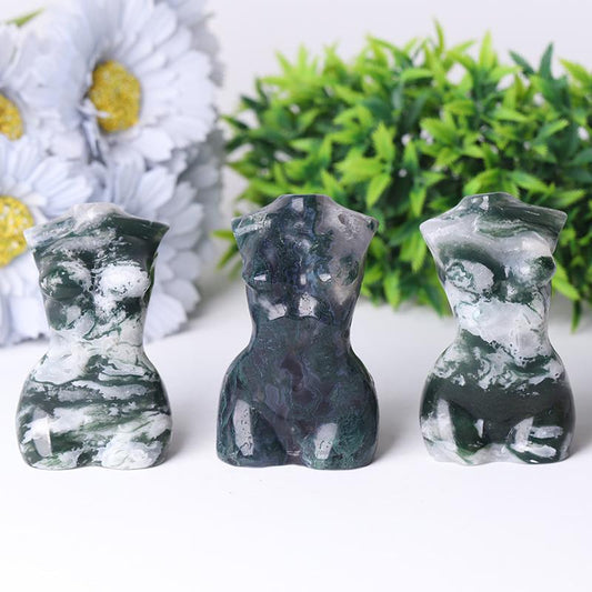 3“ Moss Agate Crystal Model Carvings Best Crystal Wholesalers