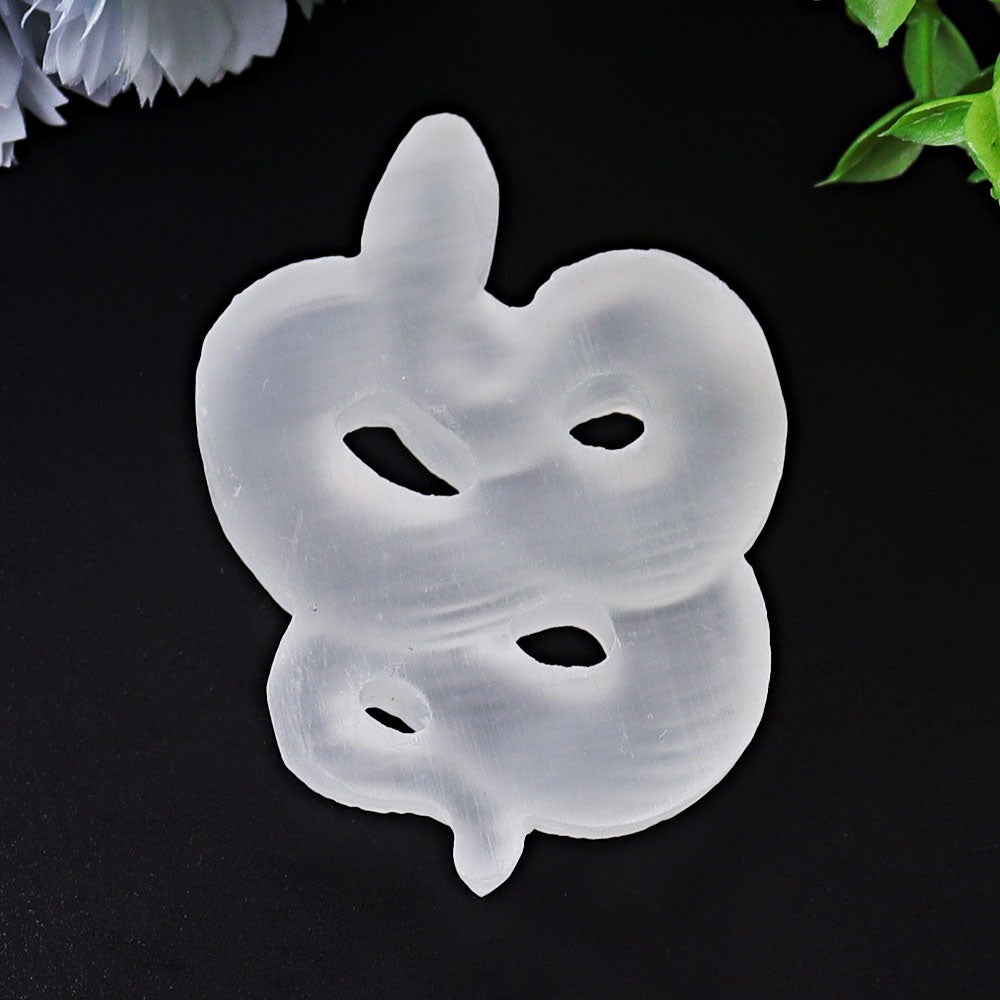 3.2" Selenite Snake Crystal Carvings Animal Bulk Best Crystal Wholesalers