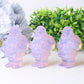 3" Pink Opalite Santa Claus Crystal Carvings for Christmas Best Crystal Wholesalers
