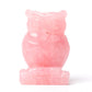 2.0" Rose Quartz Owl Figurine Crystal Carvings Animal Bulk Best Crystal Wholesalers