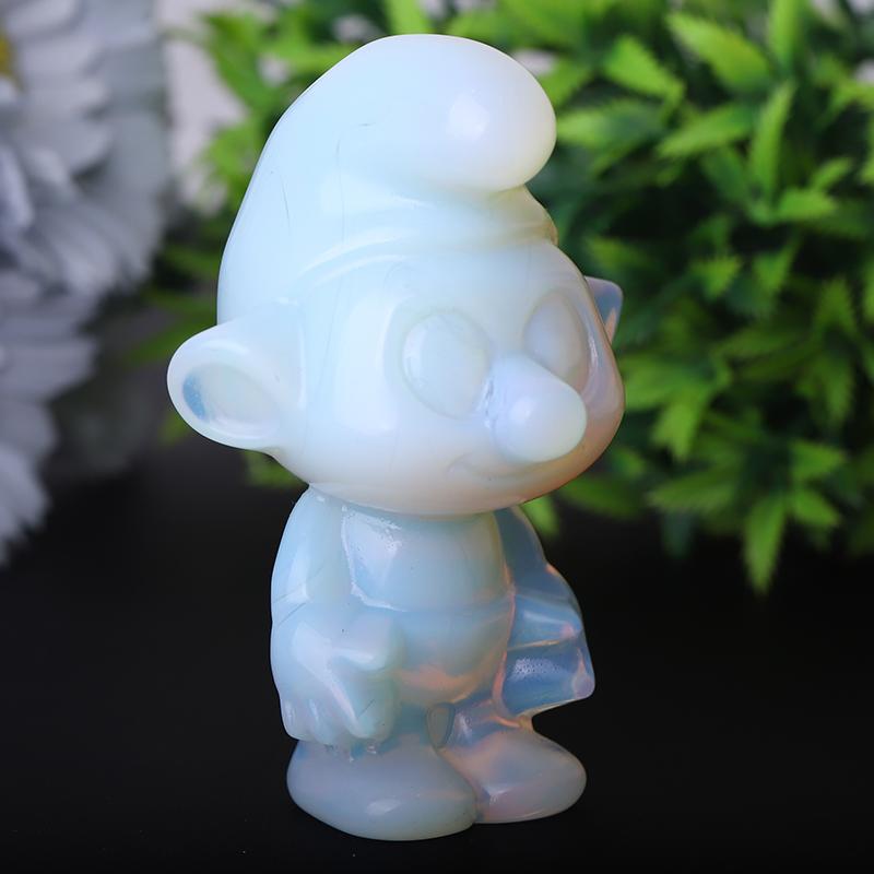2.8" Opalite Smurfs Crystal Carvings Cartoon Bulk Best Crystal Wholesalers