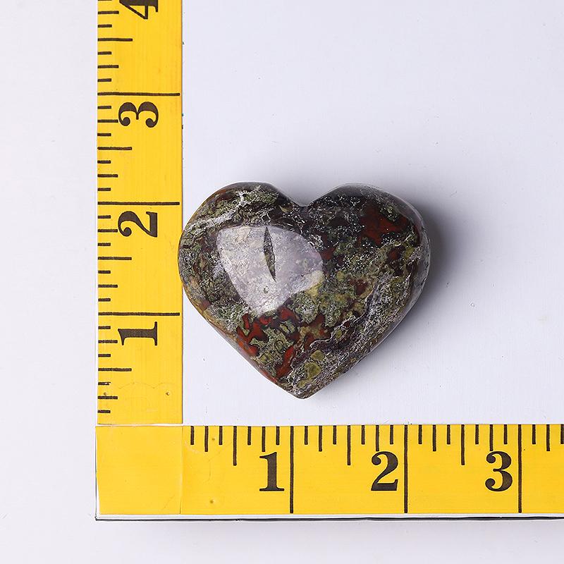 2.0-2.5"Dragon Blood Stone Heart Shape Crystal Carvings Best Crystal Wholesalers