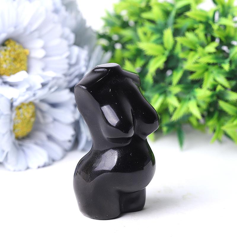 3" Black Obsidian Crystal Model Carvings Best Crystal Wholesalers