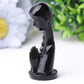 3" Black Obsidian Pray Lady Crystal Carvings Model Bulk Best Crystal Wholesalers