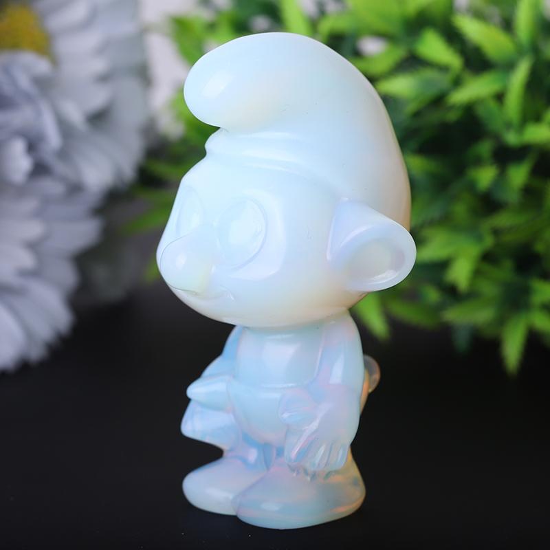 2.8" Opalite Smurfs Crystal Carvings Cartoon Bulk Best Crystal Wholesalers