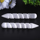 6" Spiral White Selenite Wands Bulk Best Crystal Wholesalers