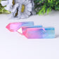 Pink and Blue Aura Clear Quartz Points Colorful Quartz Towers Points Bulk Best Crystal Wholesalers