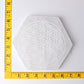 6" Hexagon Selenite Coaster with Printing Best Crystal Wholesalers