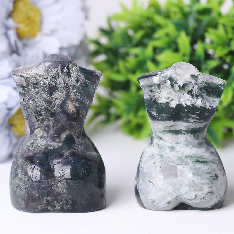 3“ Moss Agate Crystal Model Carvings Best Crystal Wholesalers