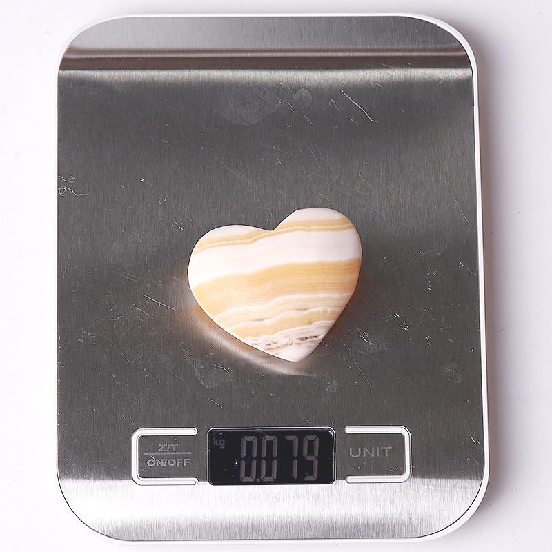 2" Yellow Calcite Heart Shape Crystal Carvings Best Crystal Wholesalers