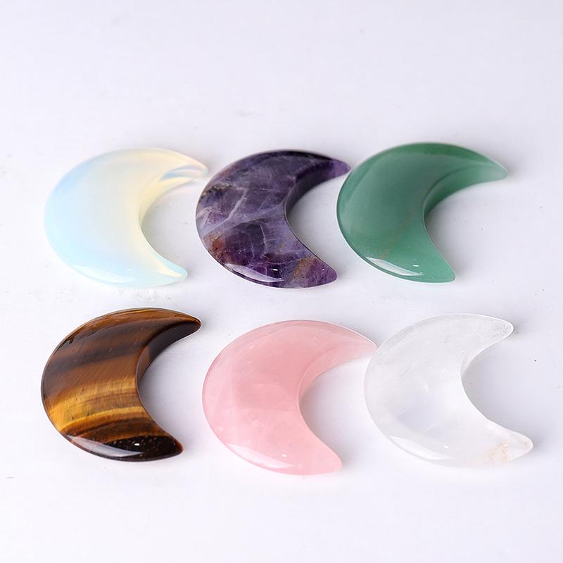 2“ Natural Crystal Moon Carvings Best Crystal Wholesalers
