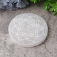 4" Selenite Coaster with Printing Best Crystal Wholesalers