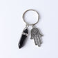 2.5“ Double Terminated Point with Devil's Eye Hand Key Chain for DIY Best Crystal Wholesalers