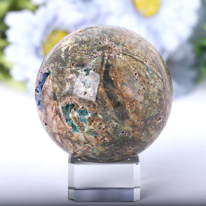 2.0"-4.0" Azurite Druzy Sphere Best Crystal Wholesalers