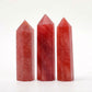 Set of 3 Strawberry Quartz Towers Points Bulk Best Crystal Wholesalers
