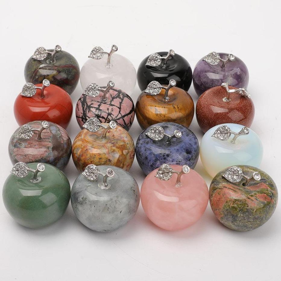 2" Crystal Apple Carvings Best Crystal Wholesalers