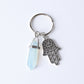 2.5“ Double Terminated Point with Devil's Eye Hand Key Chain for DIY Best Crystal Wholesalers