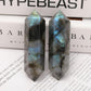 Set of 2 Labradorite Double Terminated Towers Points Bulk Best Crystal Wholesalers