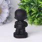 Black Obsidian Captain AmericaCrystal Carvings Cartoon Bulk Best Crystal Wholesalers