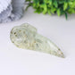 3.5" Natural Prehnite Crow Skull Head Healing Carving Epidote Animal BulkBest Crystal Wholesalers