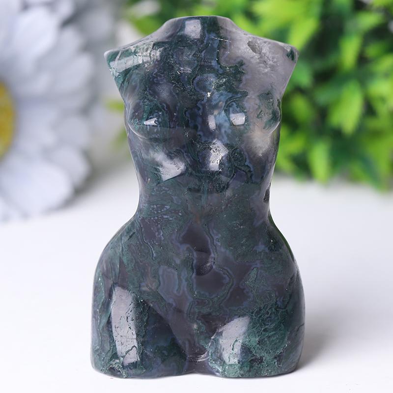 3“ Moss Agate Crystal Model Carvings Best Crystal Wholesalers