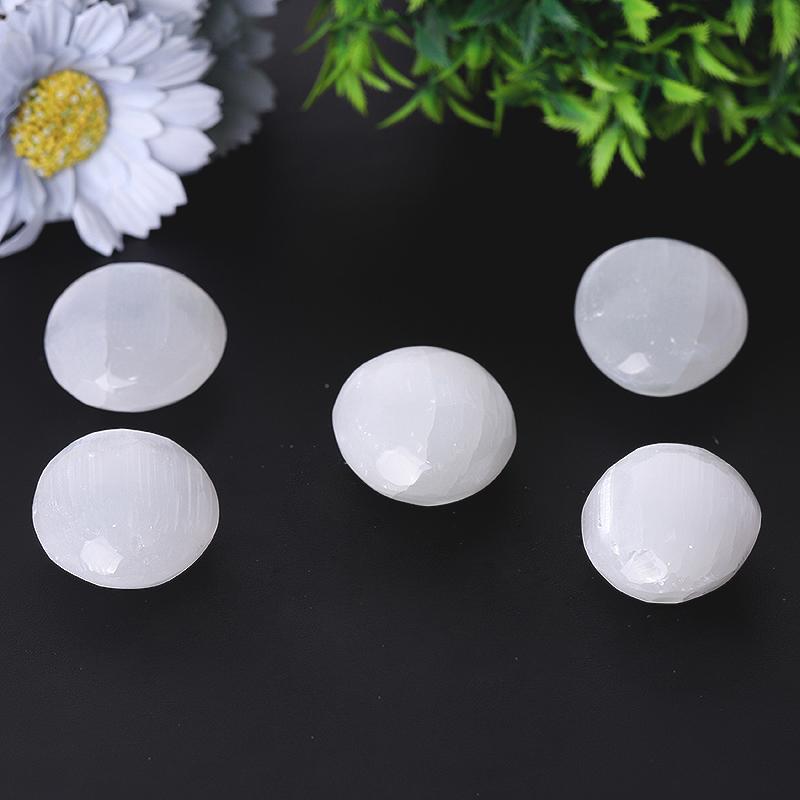 2" Selenite Palm Stones Bulk Best Crystal Wholesalers