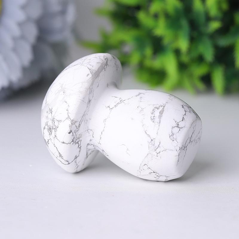 2" Howlite Mushroom Crystal Carvings Plants Bulk Best Crystal Wholesalers