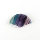 Drilled Fluorite Fan Shape Carvings for Jewelry Making