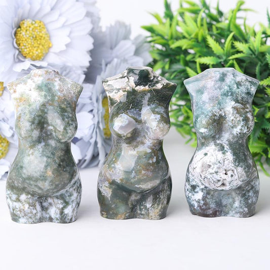 3" Moss Agate Crystal Model Carvings Best Crystal Wholesalers