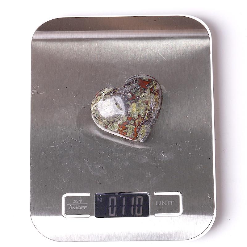 2.0-2.5"Dragon Blood Stone Heart Shape Crystal Carvings Best Crystal Wholesalers