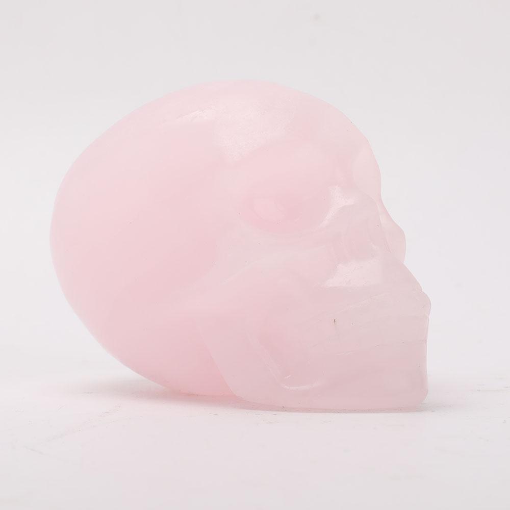 Pink Calcite Skull Carvings