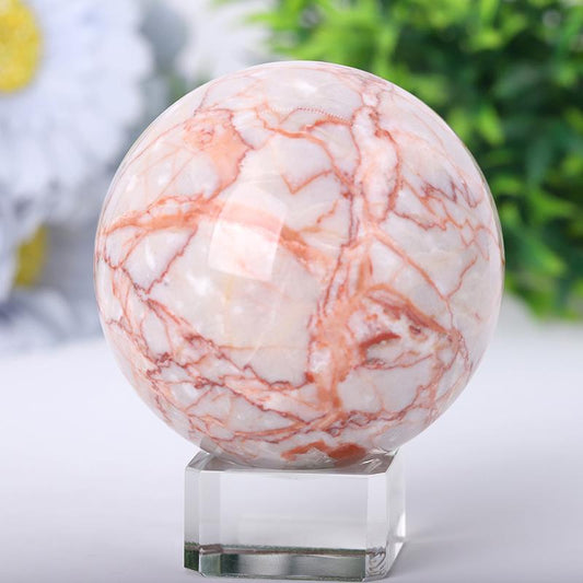 2.5"-4.5" Red Line Sphere Best Crystal Wholesalers