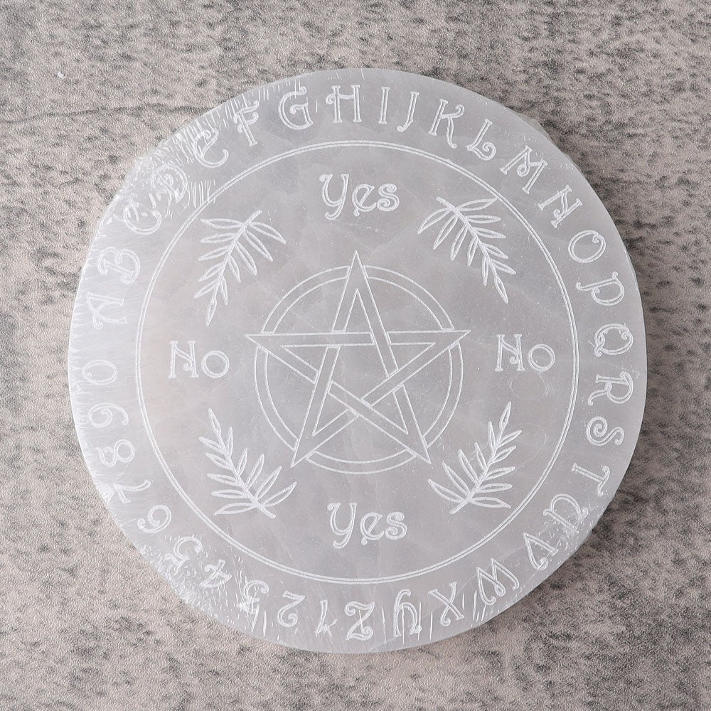 15cm Round Selenite Coaster Best Crystal Wholesalers