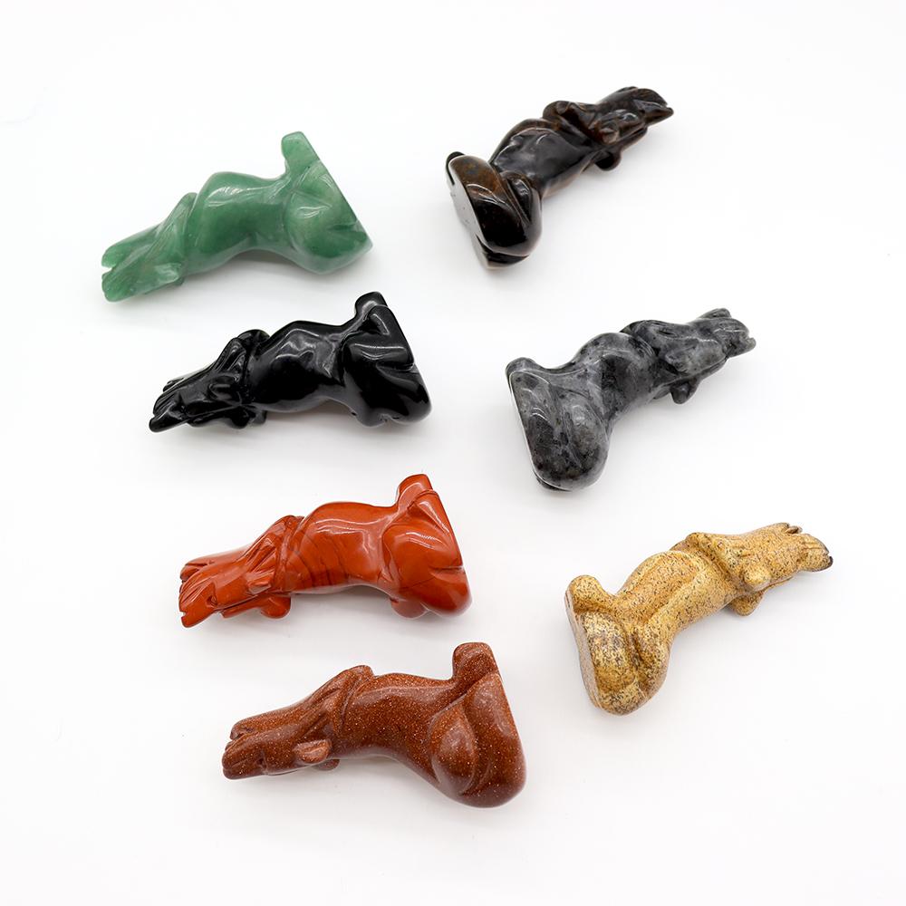 Hand carved wolf shaped crystal Animal carving crafts Best Crystal Wholesalers