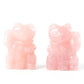 2" Rose Quartz Crystal Carving Animal Bulk Lucky Cat Best Crystal Wholesalers