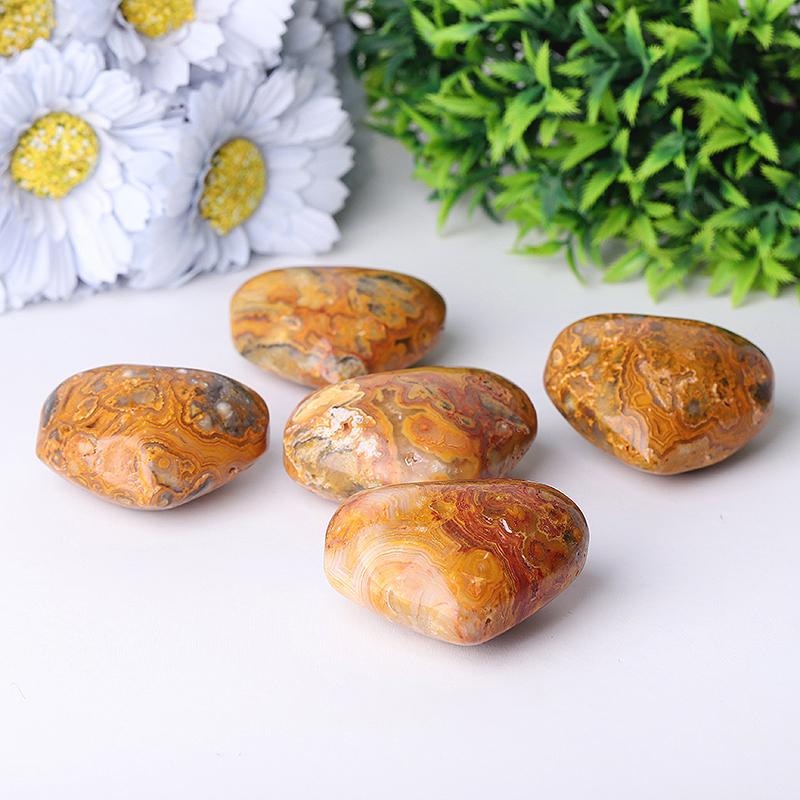 2.0-2.5" Crazy Agate Heart Shape Crystal Carving Best Crystal Wholesalers
