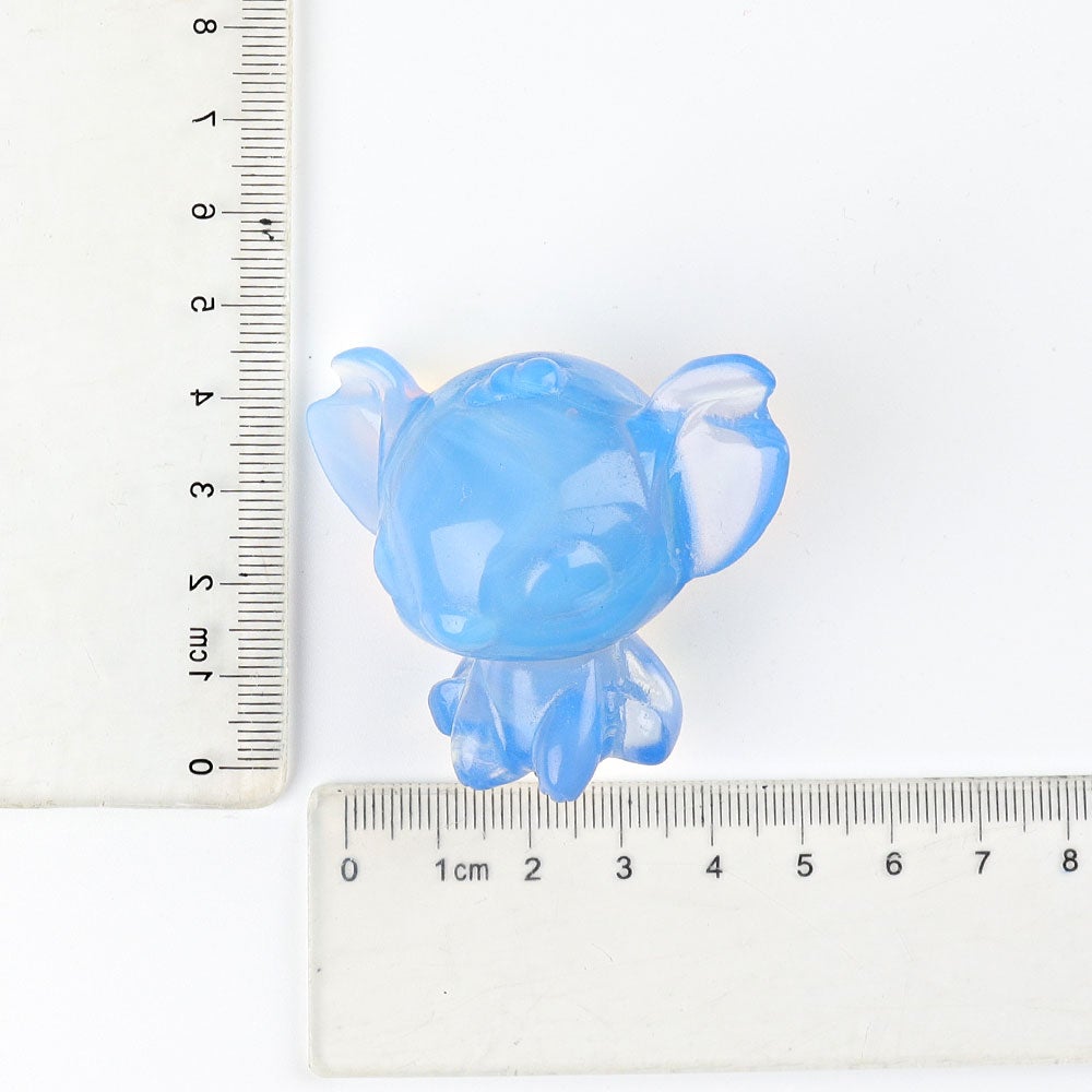 2" Blue Opalite Stitch Crystal Carving Best Crystal Wholesalers