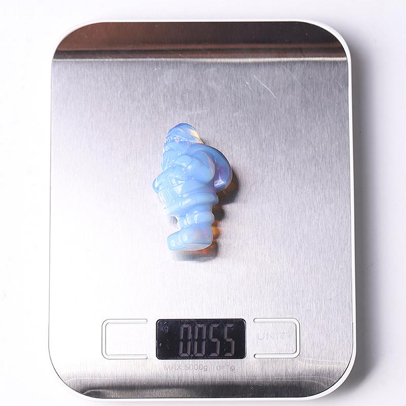2" Blue Opalite Santa Claus Crystal Carvings for Christmas Best Crystal Wholesalers