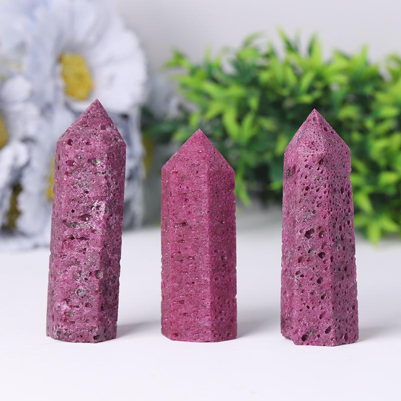 Ruby Crystal Tower Ruby Honeycomb Towers Points Bulk for Collection Crystal wholesale ...