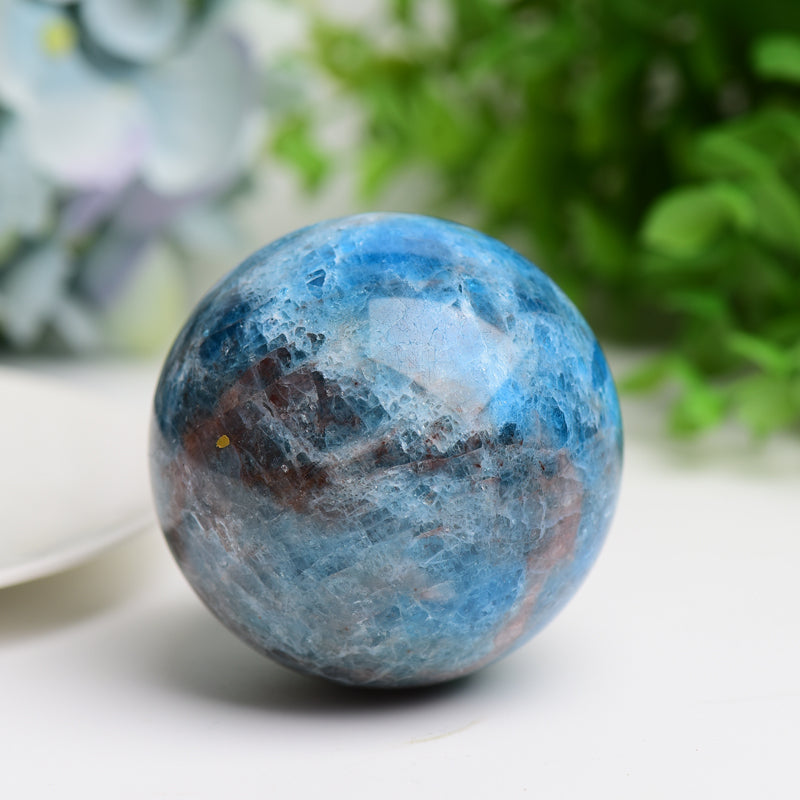 2.0"-3.0" Blue Apatite Crystal Sphere Bulk Crystal wholesale suppliers