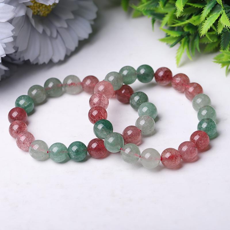10mm Mixed Strawberry Quartz Bracelet Best Crystal Wholesalers