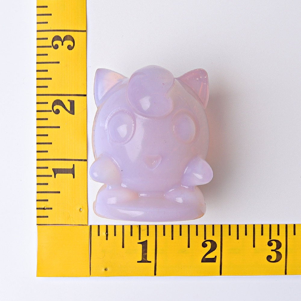 2.2" Pink Opalite Jiggly Puff Crystal Carvings Cartoon Bulk Best Crystal Wholesalers