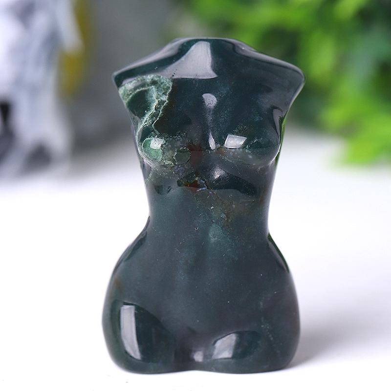 2“ Wholesale Crystal Tiny Crystal Torso Statue Carved Goddess Model