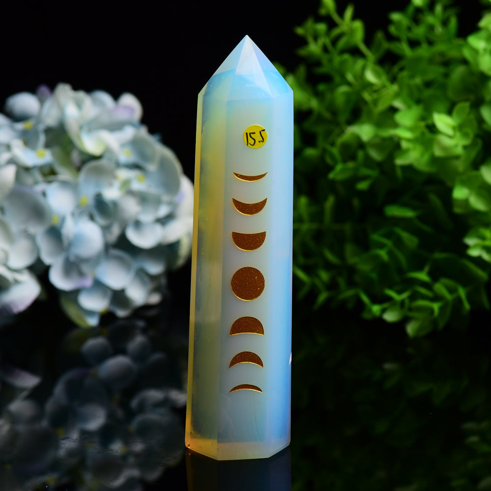 6.0"-8.0" Opalite Engraved Crystal Tower Bulk WholesaleBest Crystal Wholesalers