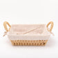 Straw Basket with Linen Lining