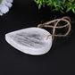 3.3" Clear Selenite Drop Shape with Hanging Rope Bulk Best Crystal Wholesalers