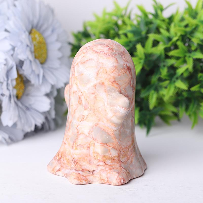 3.4" Red Line Ghost Crystal Carvings for Halloween Best Crystal Wholesalers