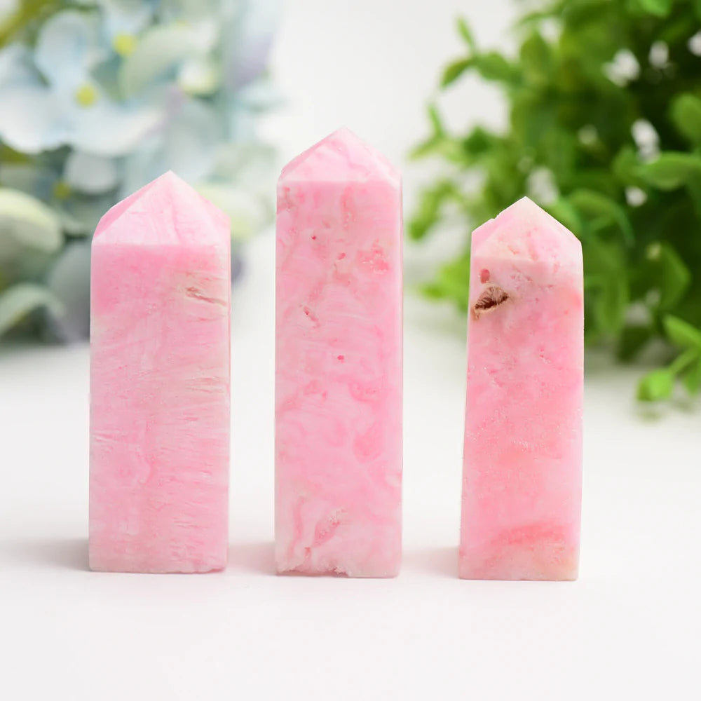 Pink Aragonite Crystal Tower