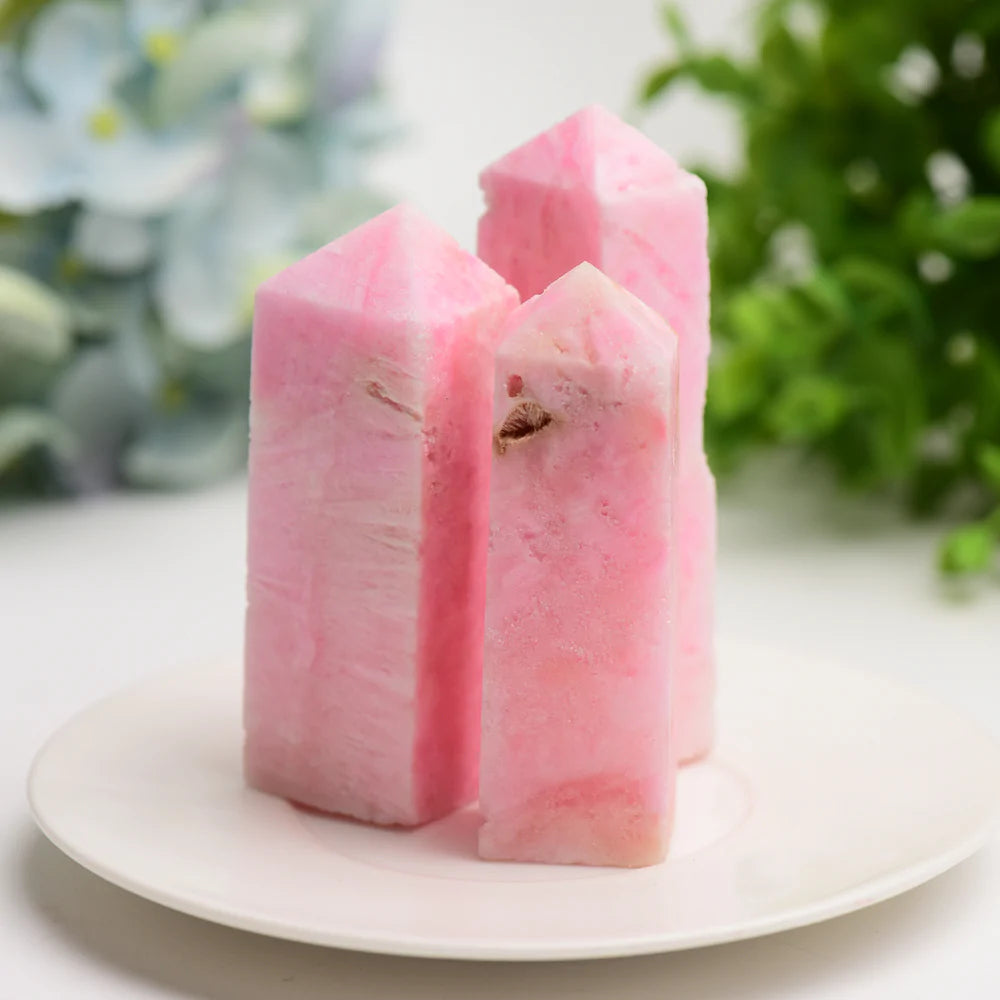 Pink Aragonite Crystal Tower