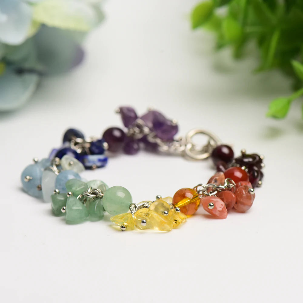 Chakra Drilled Chips Bracelet For Sale in Bulk- Wholesale